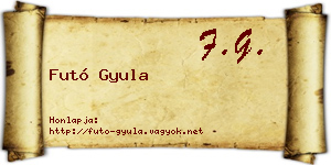 Futó Gyula névjegykártya