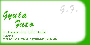 gyula futo business card