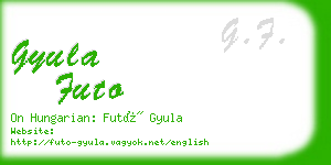 gyula futo business card